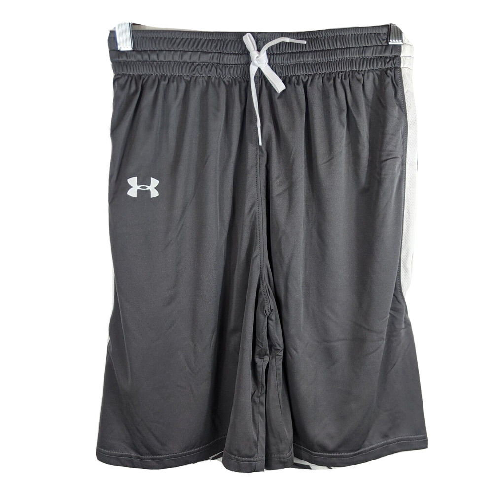 Under Armor Gray Shorts Mens Large Reversible Sports Teams